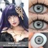 Eyeshare 1 Pair Red/Whie/Black Contact Lenses for Halloween Crazy Party Eye Makeup Lens Anime Role Playing Pupils