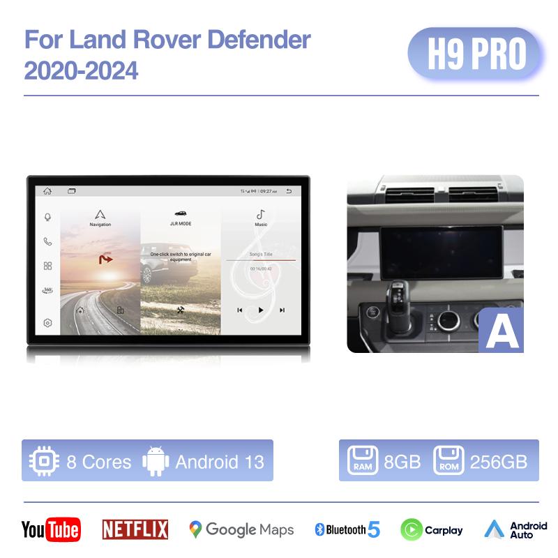 13.3 "For Land Rover Defender 2020-2025 Multimedia Video Player GPS Navigation Radio CarPlay Android13 8+256G
