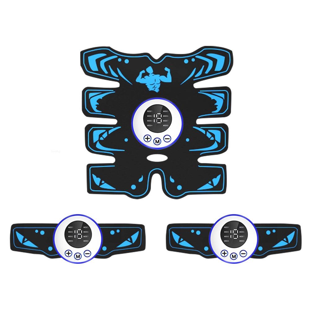 EMS Abdominal Pad, 8-Pack Abs Muscle Stimulator, USB Rechargeable Full-Body Toning Device for Home Use