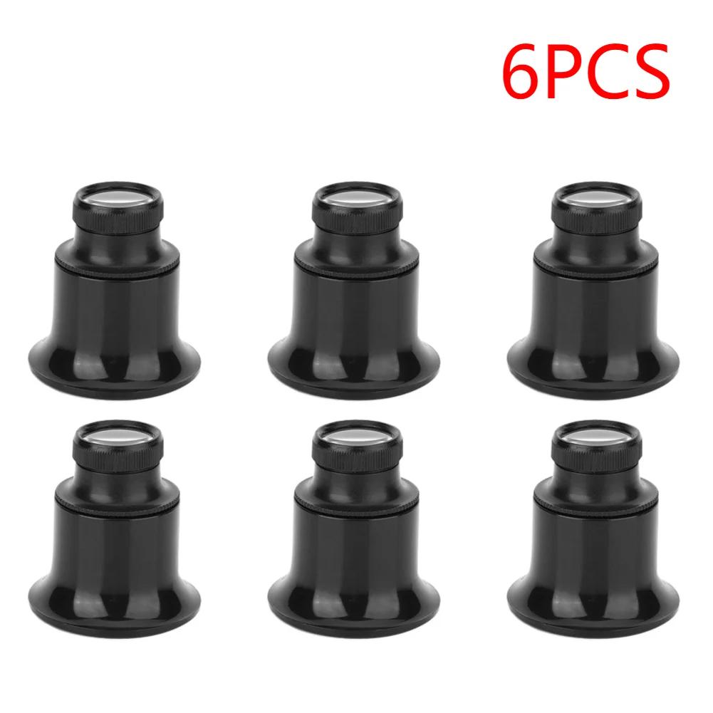 1-10PCS 20X Jeweler Watch Magnifier Tool Portable Monocular Magnifying Glass Loupe Lens for Eye Magnifier Len Watchmakers