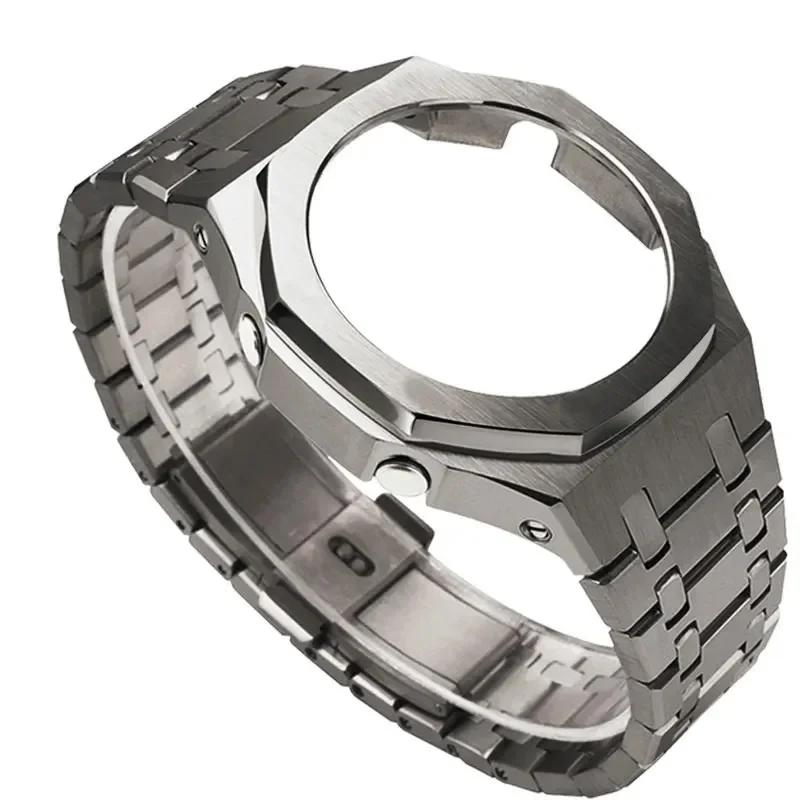 GA2100 Modification Kit Solid Stainless Steel Watch Case Strap For Casio G-SHOCK GA-2100 GMA-S2100 GM-2100 men Metal Wrist Band