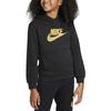 Nike Sportswear Club Fleece Hooded Fashion Versatile Sweatshirt Kids Sweatshirts Black HQ0977-010