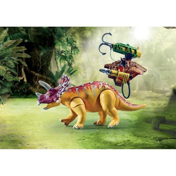 PLAYMOBIL - Dino Rise - Tricératops et soldats - Mixte - 5 ans - 37 pièces