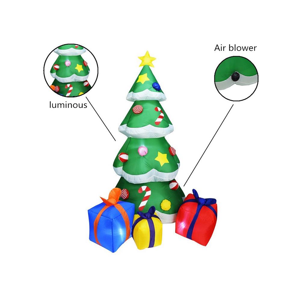 2.1M Inflatable Christmas Tree Luminous Toy Decorative Prop for Courtyard