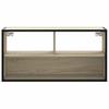 TV Stand in Sonoma Oak Finish 80 x 31 x 39.5 cm Made of Particleboard and Metal