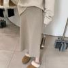 Elegant Office High Waist Women's Autumn Winter French Lazy Thickened Knitted Midi Skirt Popular Winter Outfit Pencil Half Skirt
