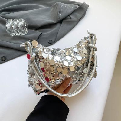 Summer New Armpit Bag Sequin Bag Fashion Trend Versatile Shoulder Bag Large Capacity Handbag Dinner Shoulder Bag