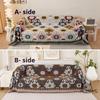 1Pc New Modern Style Linen-cotton Double Face Usable Sofa Blanket with Tassels Decor Multi-purpose for Living Room,Bedroom Sofa