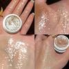 Ombretto Monocromatico Luminoso Orario con Glitter, Paillettes, Highlight Perlescente, Illuminante, Palette Ombretti Conveniente per Studenti
