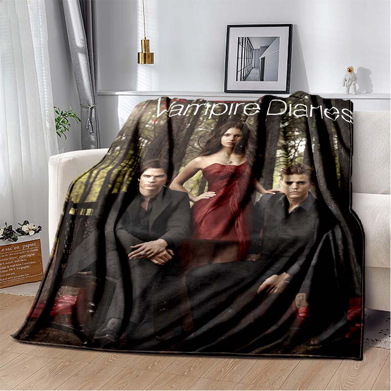 The Vampire Diaries Blanket,Children's Cartoon Blanket,soft Portable and Suitable for All Seasons,Birthday Gift.