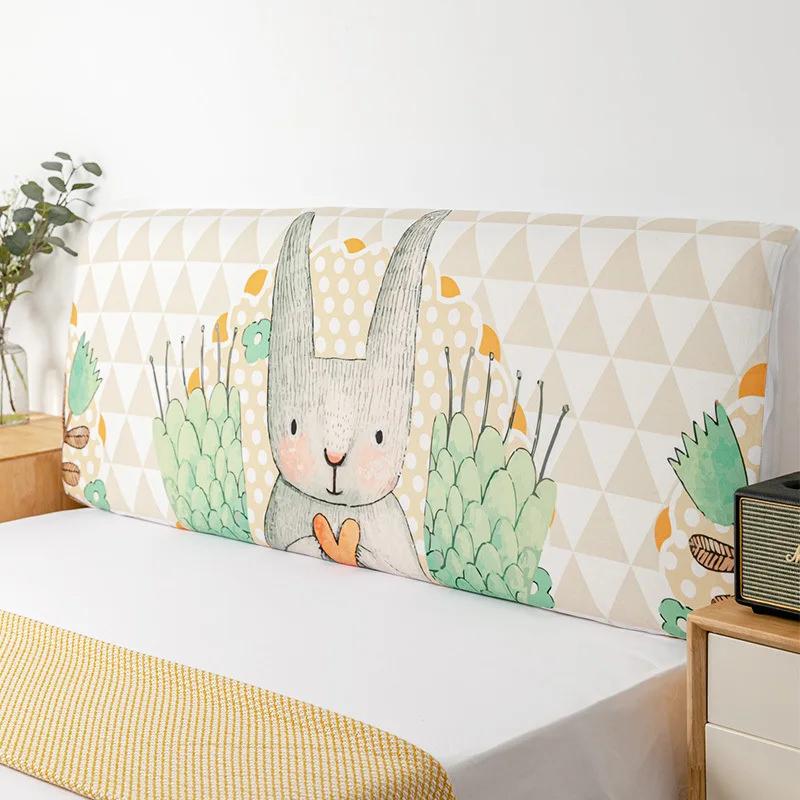 Nordic Cartoon Cat's Paw Bed Head Soft Dust Cover Full Enclosed Elastic Dust-proof Bed Head Cover/ Protective Cover