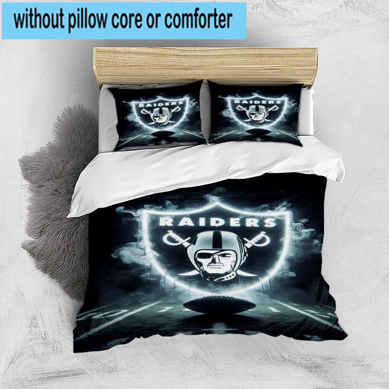 3PCS Rai-ders Football Legacy 3pcs Bedding,Including 3PCS Duvet Cover And 2pcs Pillowcases Perfect for Christmas,Ideal for Bedroom, Dormitory