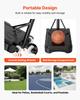 Portable Basketball Stand, 1.6 to 2.1m Height Adjustment Basketball Hoop & Goal, Kids Adjustable Basketballs Hoop with Nylon Net & Rolling Wheels,
