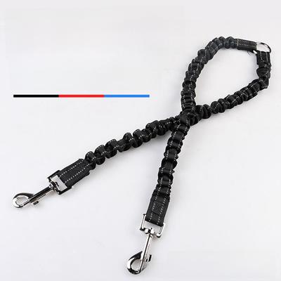 One-Pull Elastic Dual-Ended Dog Leash with Adjustable Buffers