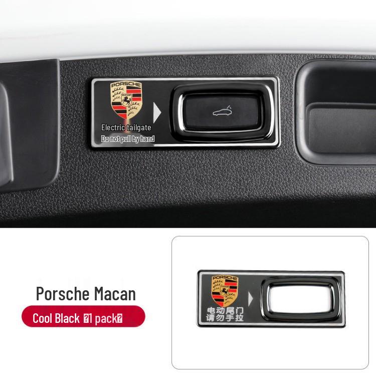Porsche Elektrische Heckklappe Warnaufkleber