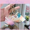 Adorable Pearl Candy Color Acrylic Milk Tea Keychain Gift Cute Drink Charm