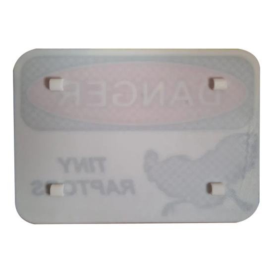 Chicken Hazard Sign 3D Printed Chick Danger Sign Indoor Outdoor Home Farm Garden Decorative Tiny Raptors Warning Sign