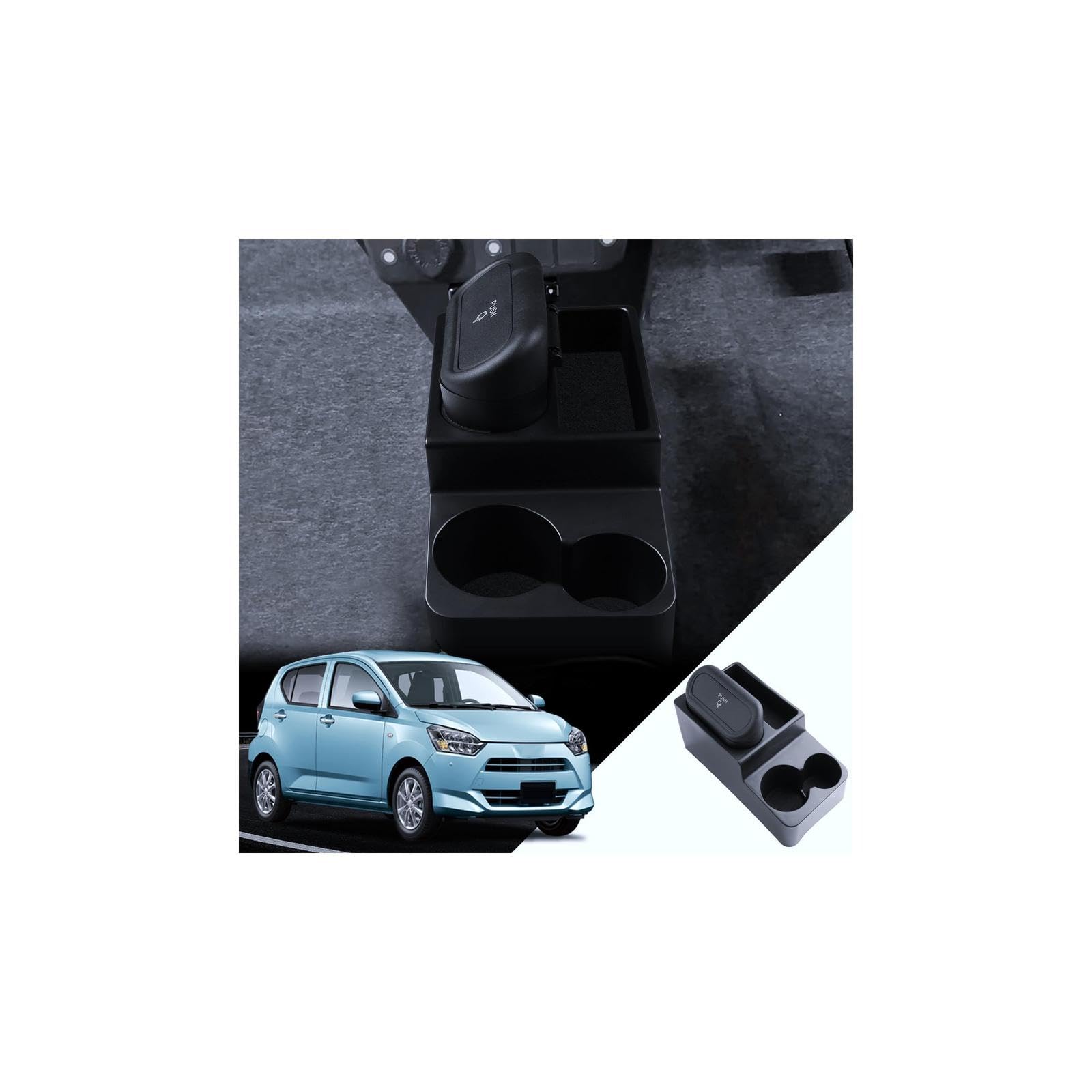 LANTU Console Box for Daihatsu Mira Car Storage Extra Storage Center Console Convenient Accessories eS (LA350S, LA360S) - Box, Box, Non-Slip,