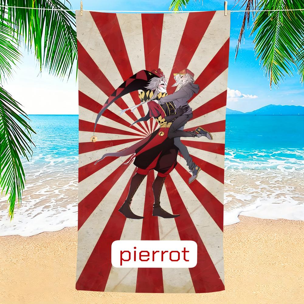 Kunst Der Zirkus Narr Pierrot Handtuch Handtuch Weich Pool Geschenk Für Reise Fitnessstudio Dusche Camping Schnelltrocknend Sport Große Strandtücher