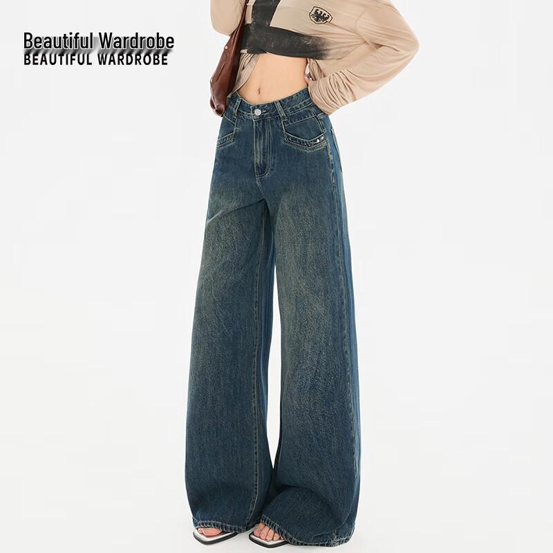 SCHÖNE GARDEROBE Damen American Retro Wide-Leg Jeans