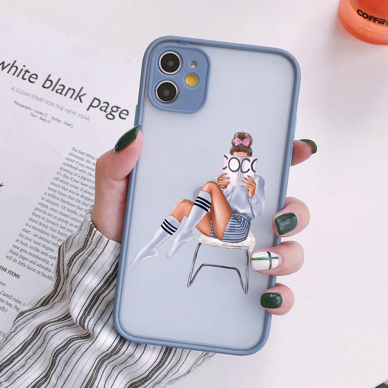 Mode Schönes Mädchen Hülle Für iPhone 16 7 8 Plus SE2 14 15 13 12 11 16 Pro Max Handyhülle Für iPhone X XR XS Stoßfeste Hülle