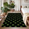 Monster Energy Druck Kristall Samt Plüsch Teppich Anti?Slip-Verschleiß?Robuster Bodenbelag Teppich für Innenbereich Haushalt Heimdekoration