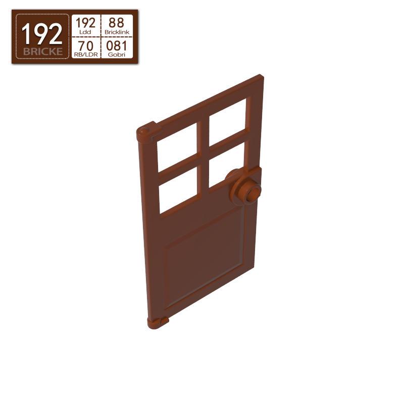 

BRICKE 1x4x6 Brick Guest Door - Compatible with Lego 60623 Building Blocks, Loose Parts for Science Education MOC Assembly 50g (~24 pcs)