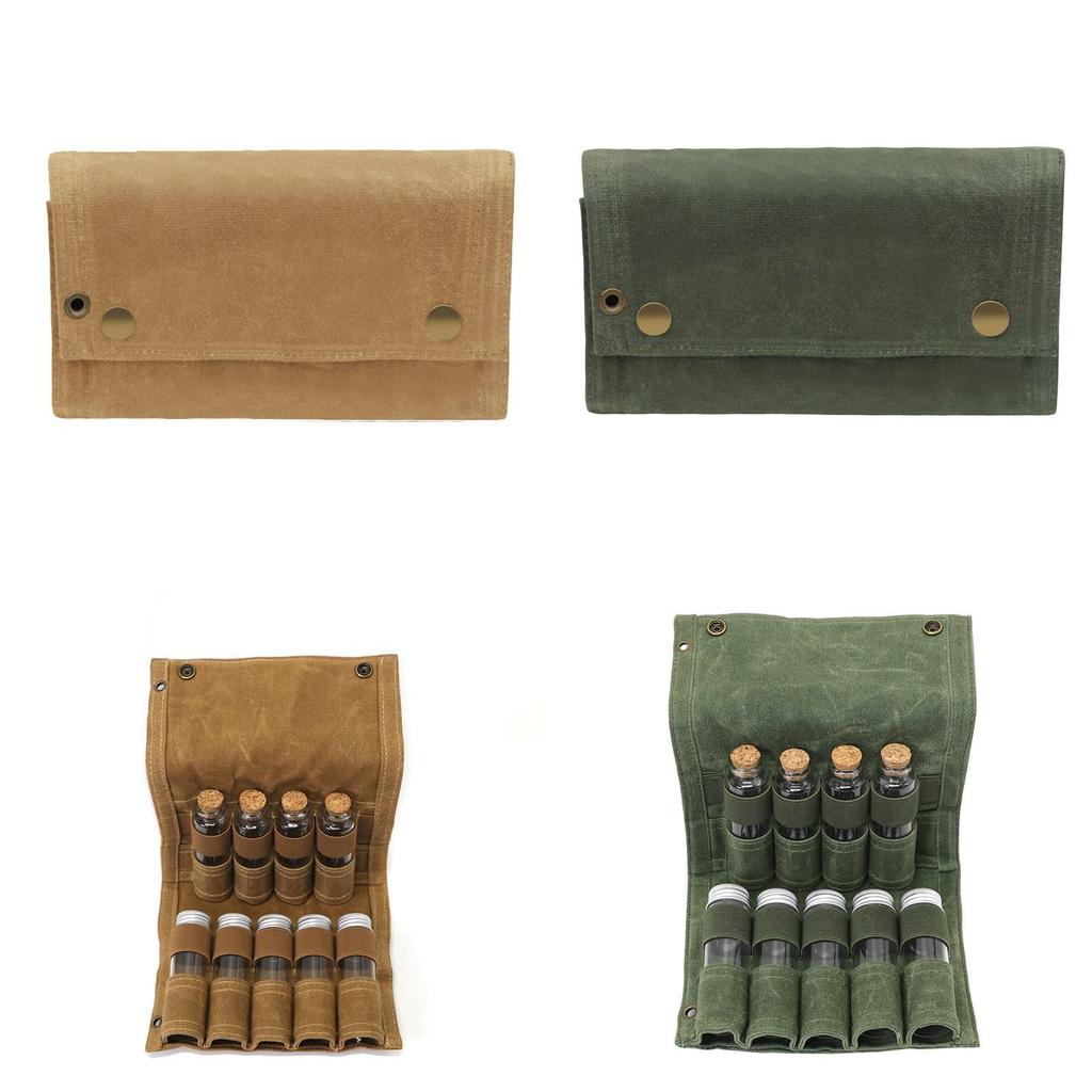 Outdoor Camping Spice Bottle Storage Bag With Portable Travel Design For Barbecue Enthusiasts
