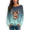 Womens  Fall Sweaters Long Sleeve Print Tops Pullover Sweaters Loose Dressy Casual Basic Clothes