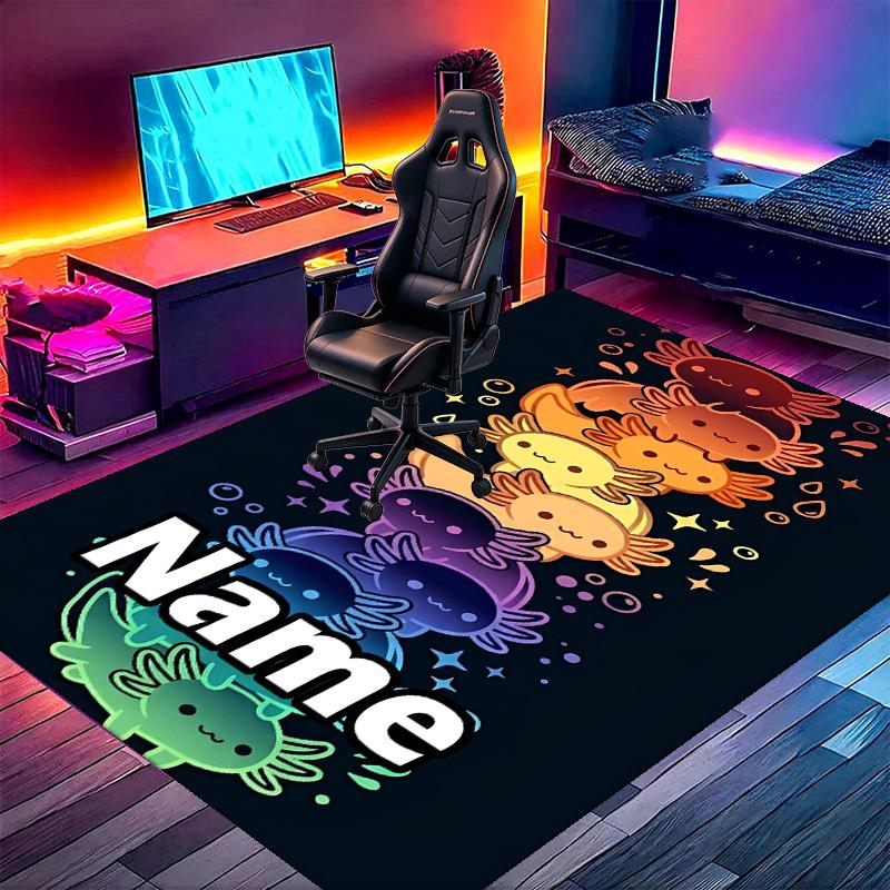 Custom Name Personalized Card Game Print Carpet, Versatile Home Decor Rug, for Playroom, Apartment, Balcony, Entryway, Hallway Gift