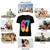 Fun Frosted Cone Number 67 Graphic Casual Top Pure cotton T-shirt