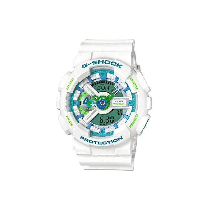 

CASIO Men Liquid Crystal/Analog Dual Display Series White Watch GA-110WG-7A GA-110WG-7A White