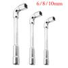 3pcs L-shaped Socket Wrench Double-Head Pipe Socket Spanner Elbow Hex Wrenches 6/8/10mm Home Hand Tools Repair Disassembly Tools