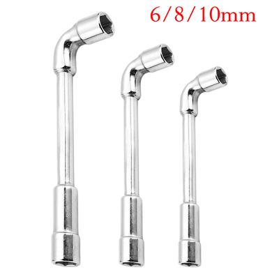 3pcs L-shaped Socket Wrench Double-Head Pipe Socket Spanner Elbow Hex Wrenches 6/8/10mm Home Hand Tools Repair Disassembly Tools