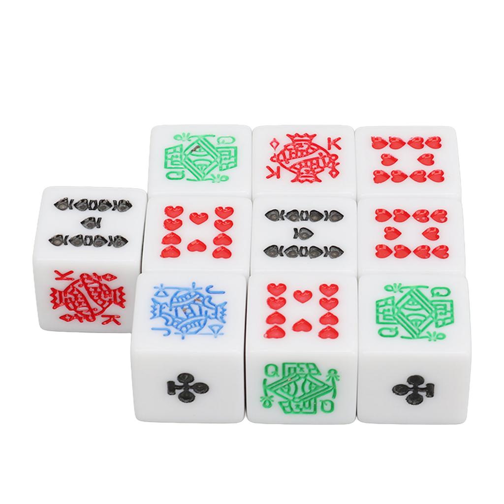 20 Pieces 6 Sided Poker Dice Acrylic Game Dice Set Great for Poker Games Party Supplies Birthday