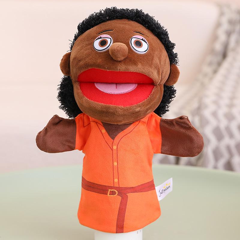 African Rag Doll Hand Puppet - Educational and Playful Plush Toy for Parent-Child Interaction.