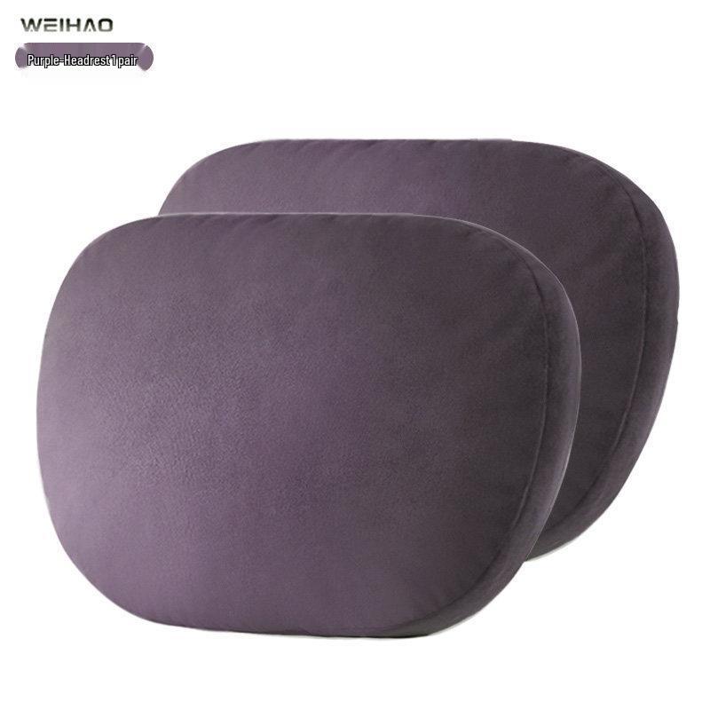 BMW Car Headrest Lumbar Pillow - Soft Pink Neck Support for Girls