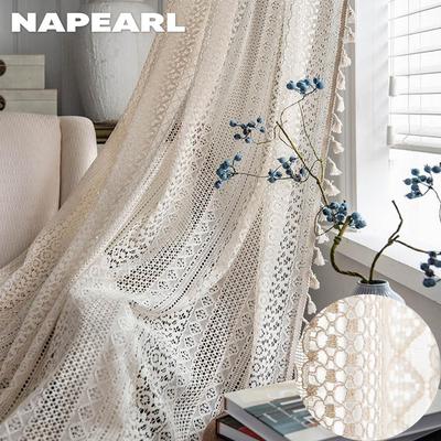 1PC Brocade Katoenen Warp Gebreid Ambachtelijk Gordijn Met Kwastjes Voor Woonkamer Slaapkamer Woondecoratie