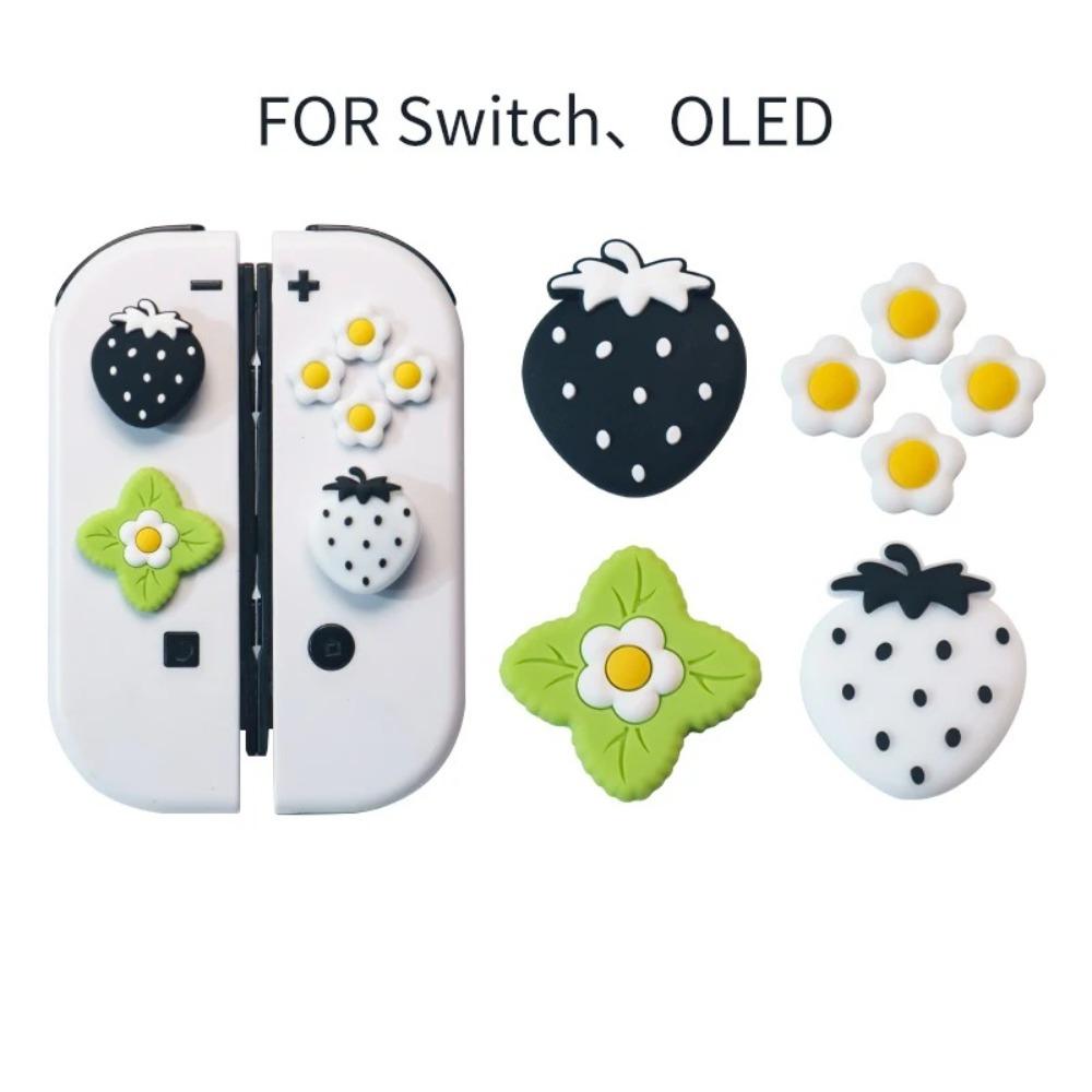 Grip Cap Controller Joystick Caps Skin Case Button Caps for For NS Oled, For Switch 2 For NS Oled For NS Oled Black