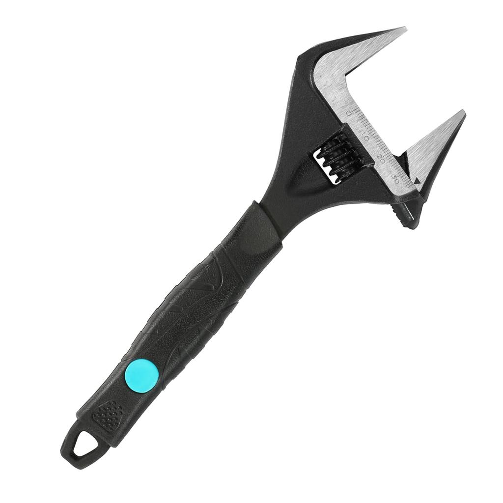 DURATECH Adjustable Wide Adjustable 200mm Maximum Opening with Graduations and Rubber for Water and Motorcycle Machine and Maintenance Wrench,