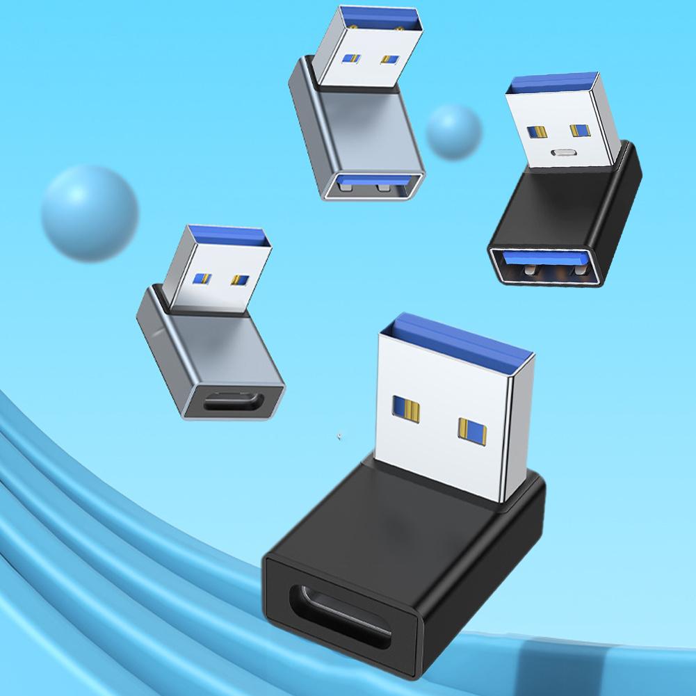 90 Degree Left Right Up Down Angled USB 3.0 A Male to Female Extension Connector Adapter for Laptop PC USB Chargers Converter