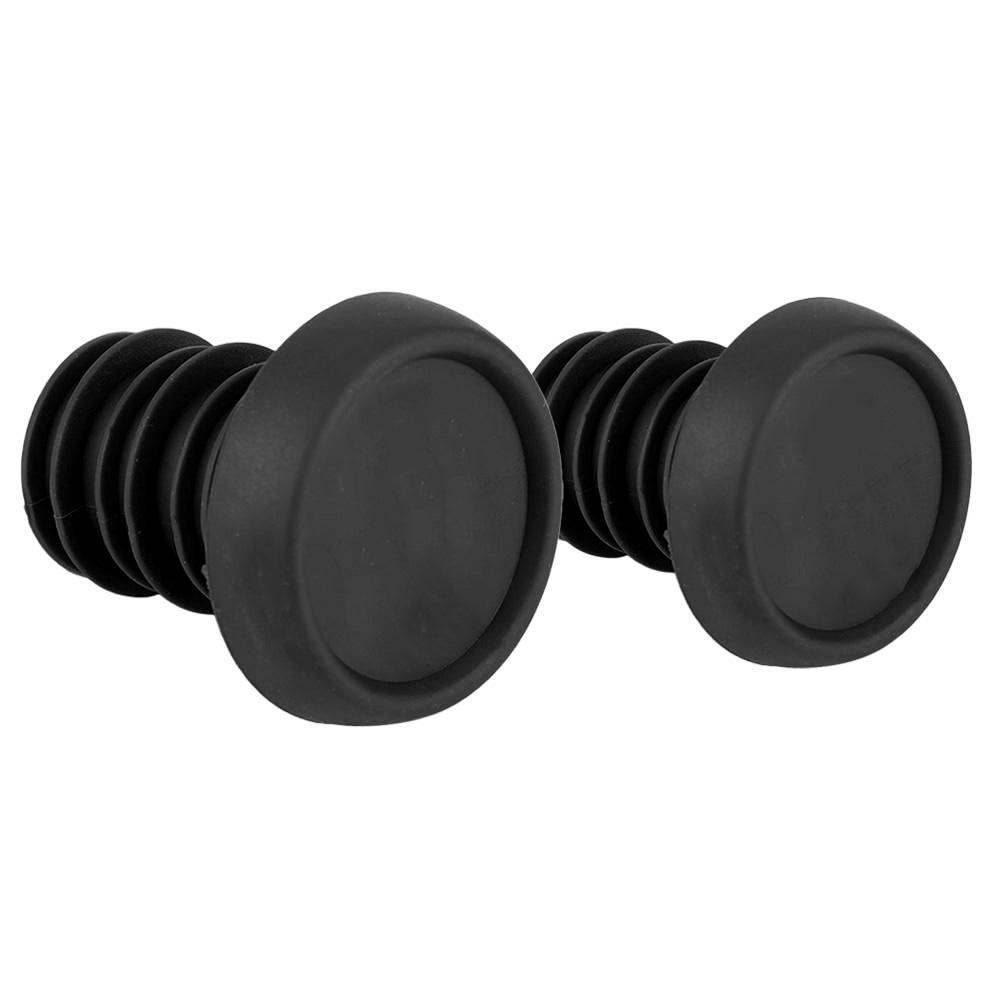 1 Pair Mountain Bike Scooter 22.2mm Handlebar Anti Skid Rubber Bar End Plugs (black)