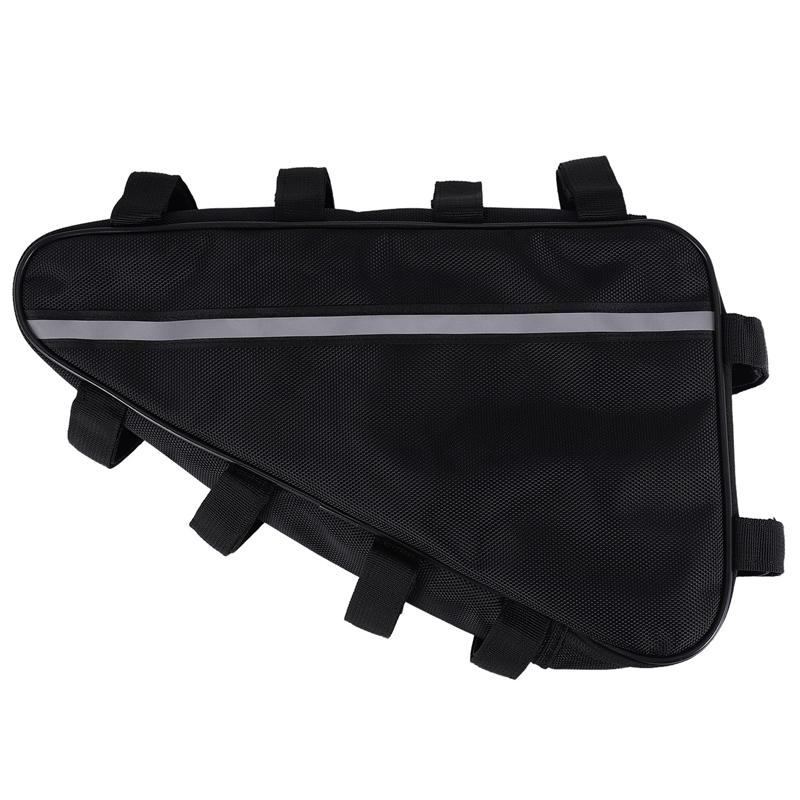 ABXI-Bicycle Bag Triangular Battery Pack Bicycle Battery Pack Electric Bicycle Lithium Battery Triangular Bag Black B