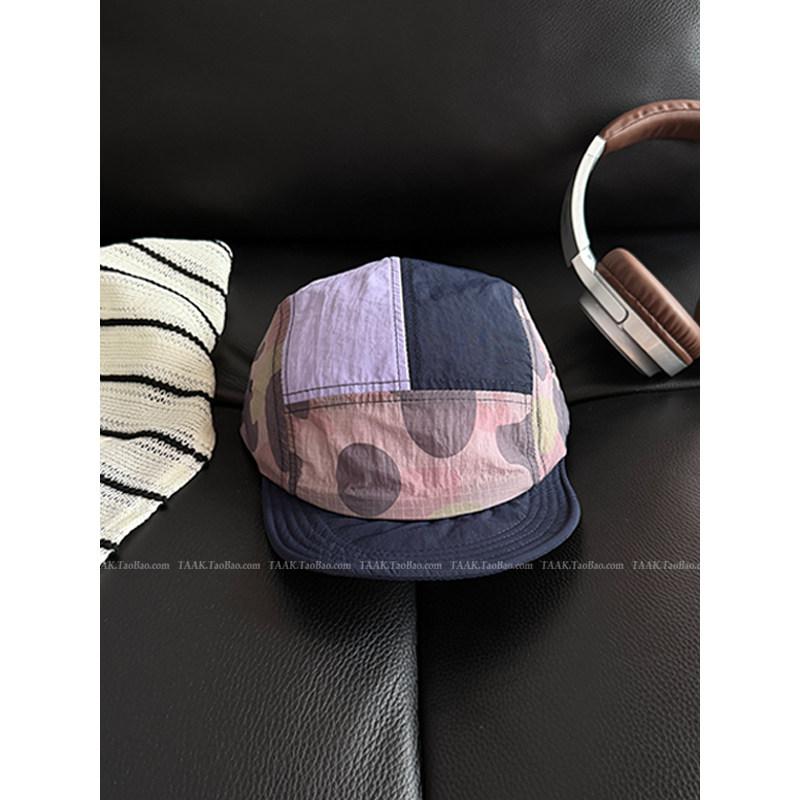 5-Panel Camouflage Quick Dry  Soft Flat Brim Baseball Cap Korean Streetwear Retro Hip Hop Sun Cap Summer Unisex Duckbill Cap