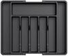Ware Drawer Organizer Expandable Utensil Tray for Kitchen Adjustable Flatware and Cutlery Holder Black Cutlery Organiser