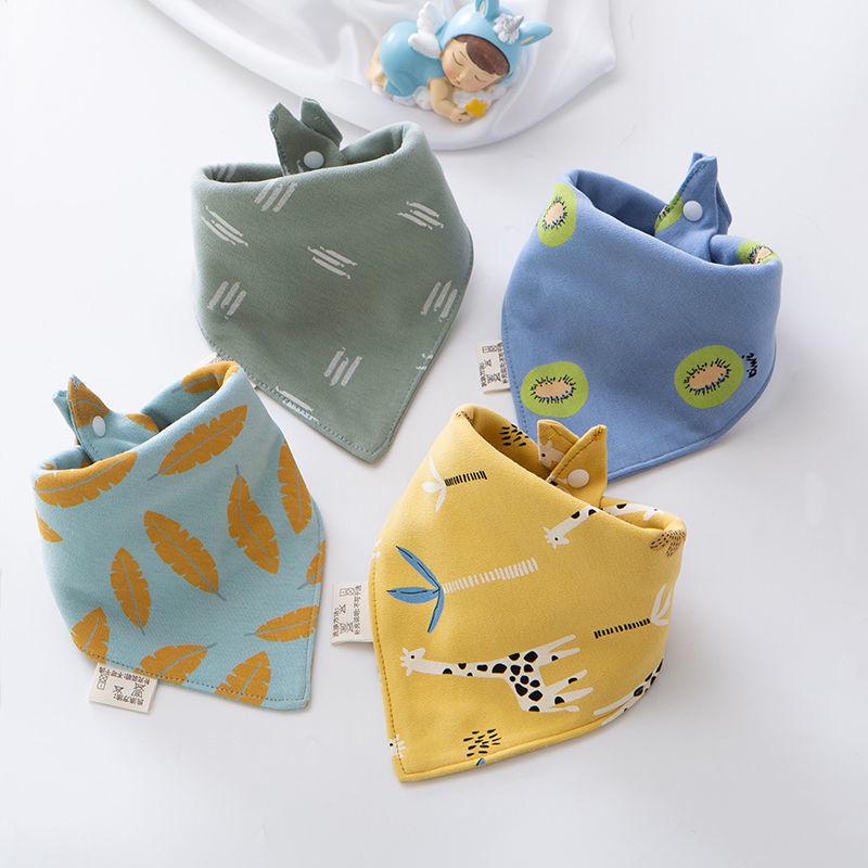 Unisex Triangle Baby Bibs: Pure Cotton, Waterproof, Super Soft, Double Snap, Scarf Wrap