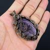 Charoit-Edelstein, Kupferdraht, handgefertigter Anhänger, Schmuck, Geschenk für Sie