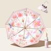 Three-Fold 8-Bone Double-Layer Double-Flower Vinyl Sun Protection Umbrella Uv Protection For Women Sun And Rain Dual-Purpose Sun
