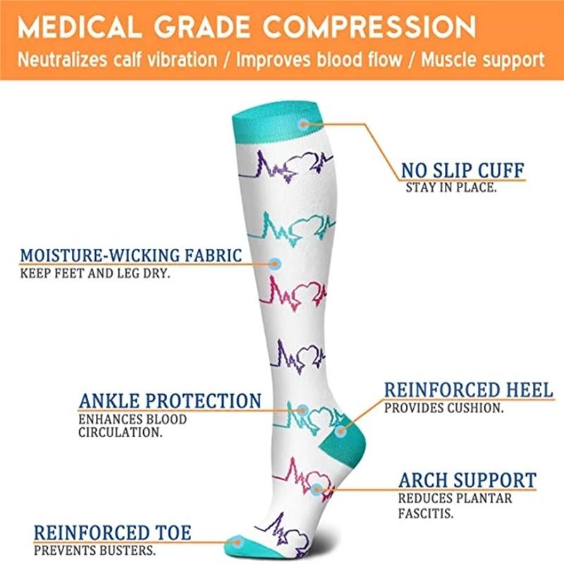 58 Styles Compression Socks Women Medical Nursing Stockings 20-30mmHg Edema Diabetes Varicose Veins Running Compression Socks