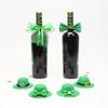 Green wine bottle cap, green wine bottle body bow lace decoration, party scene decoration props, exquisite and unique, adding festive party atmosphere